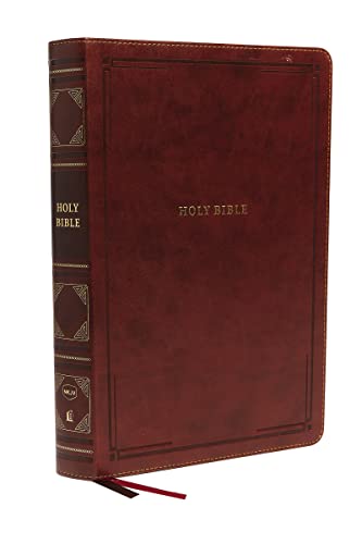 NKJV Holy Bible Super Giant Print Reference Bible Brown Leathersoft 43000 Cross references Red Letter Comfort Print: New King James Version