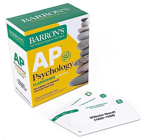 AP Psychology Flashcards Fifth Edition: Up-to-Date Review: + Sorting Ring for Custom Study (Barrons AP)